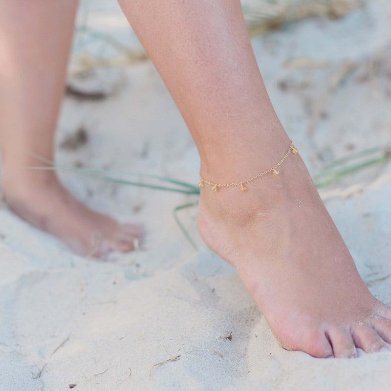 Citrine Anklets