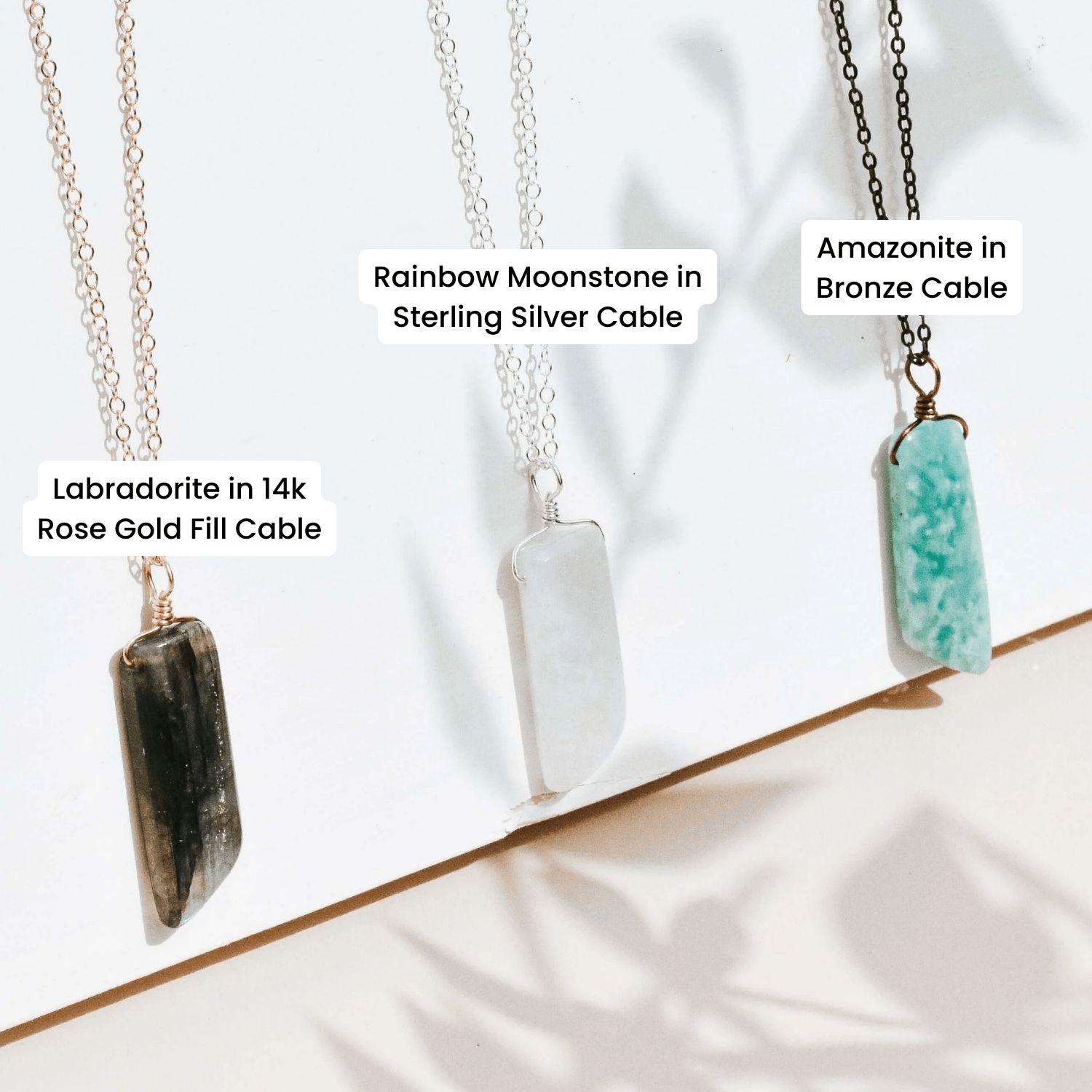 Custom Smooth Natural Point Crystal Necklace