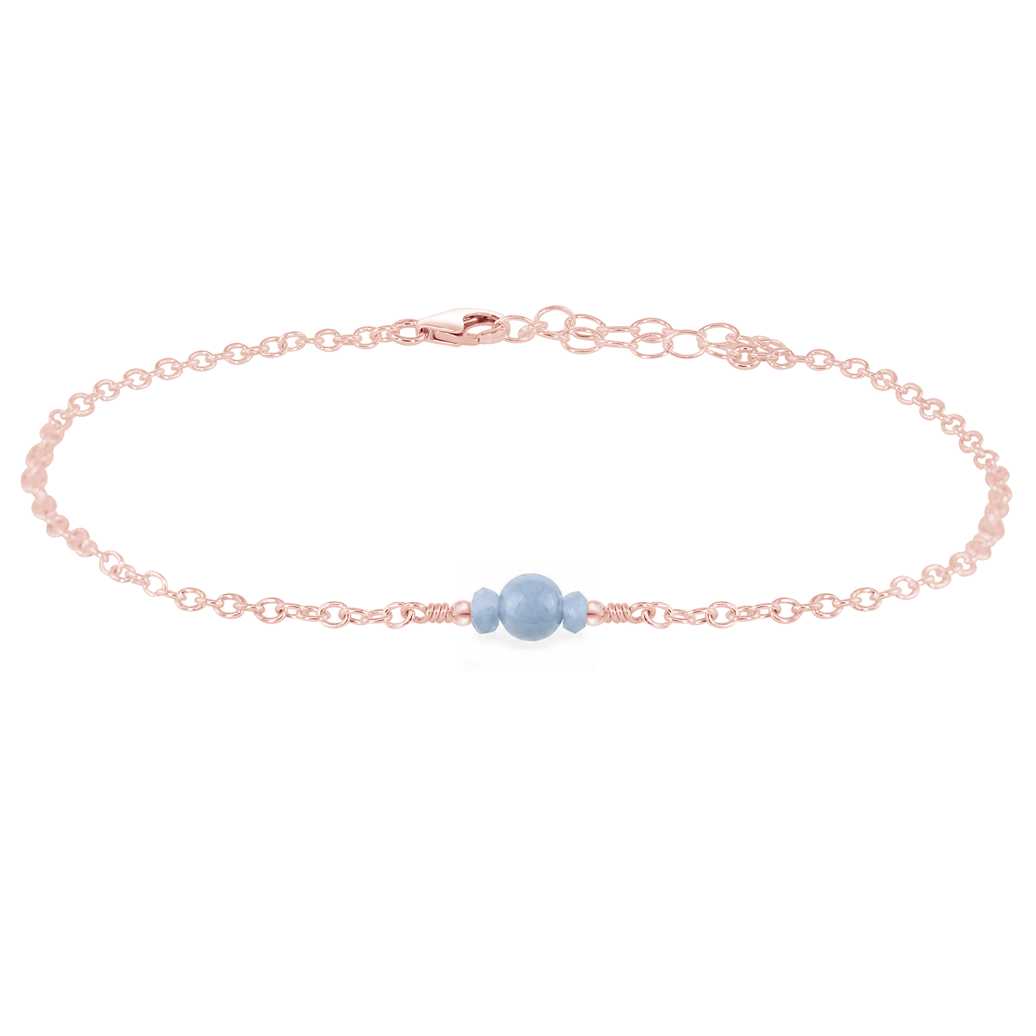 Dainty Angelite Gemstone Anklet