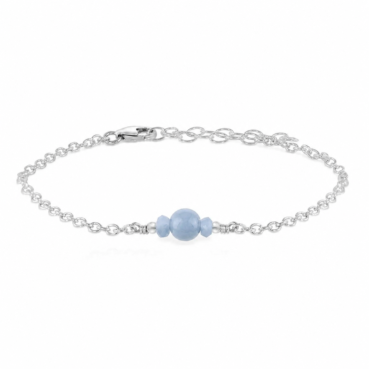 Dainty Angelite Gemstone Bracelet