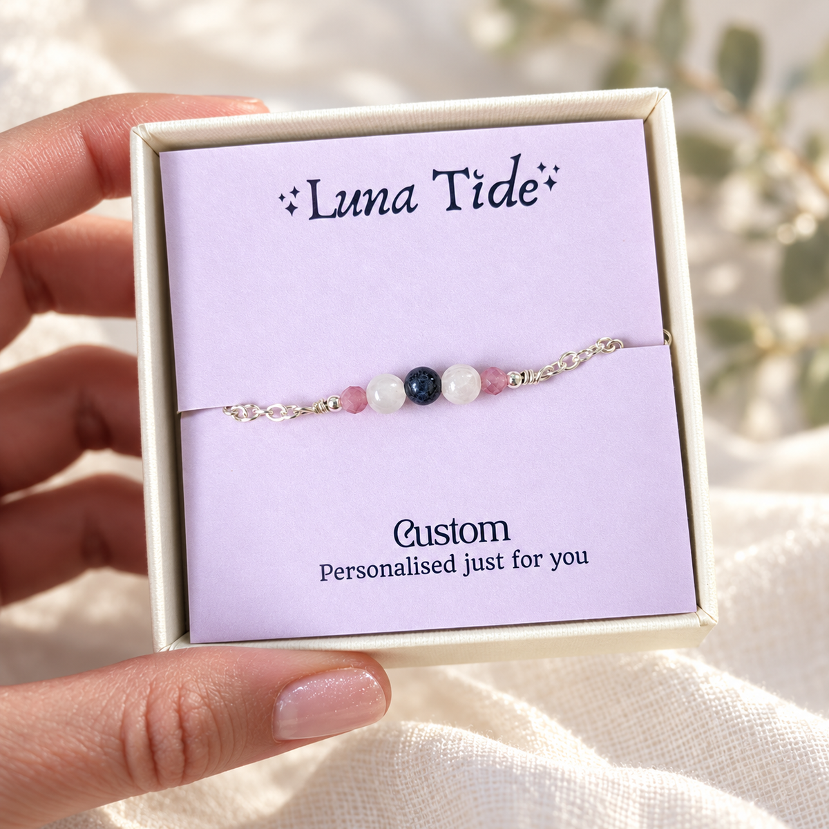 Custom Dainty Gemstone Bracelet