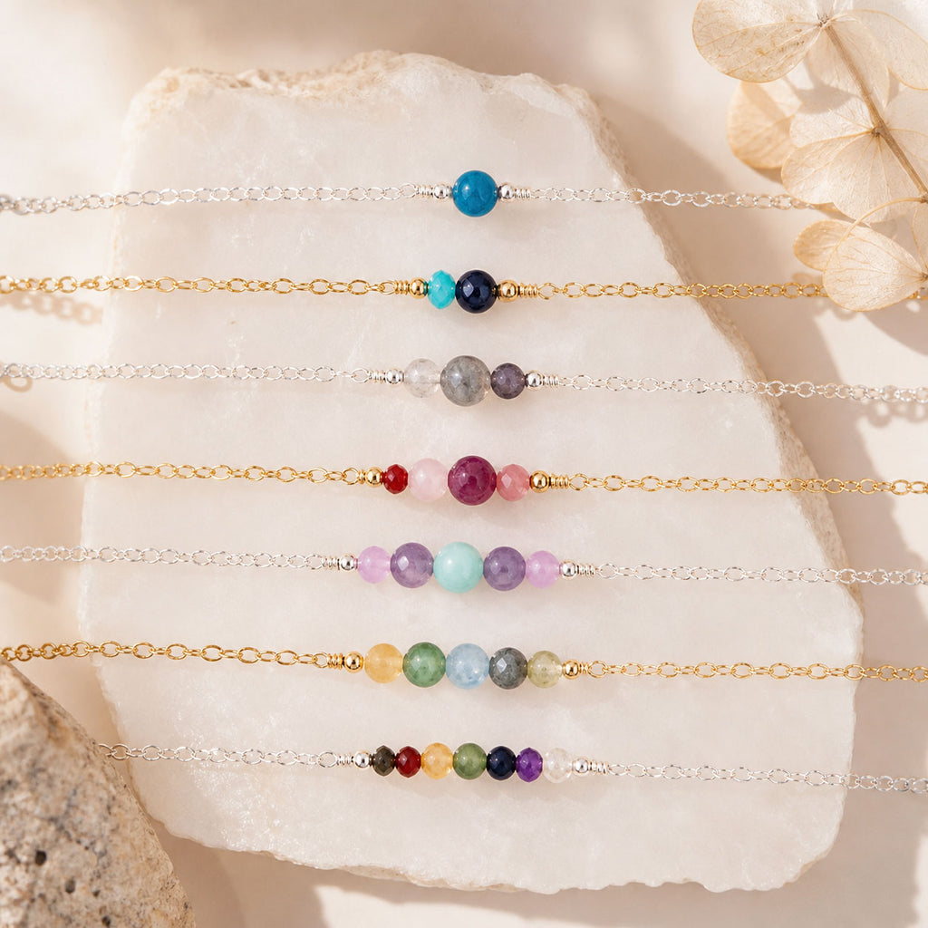 Custom Dainty Gemstone Choker Necklace