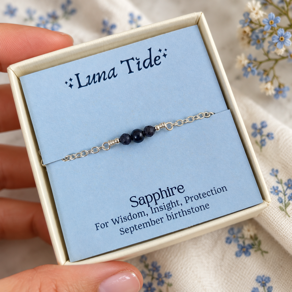 Dainty Sapphire Gemstone Bracelet