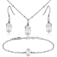 Crystal Quartz Double Terminated Jewellery Set