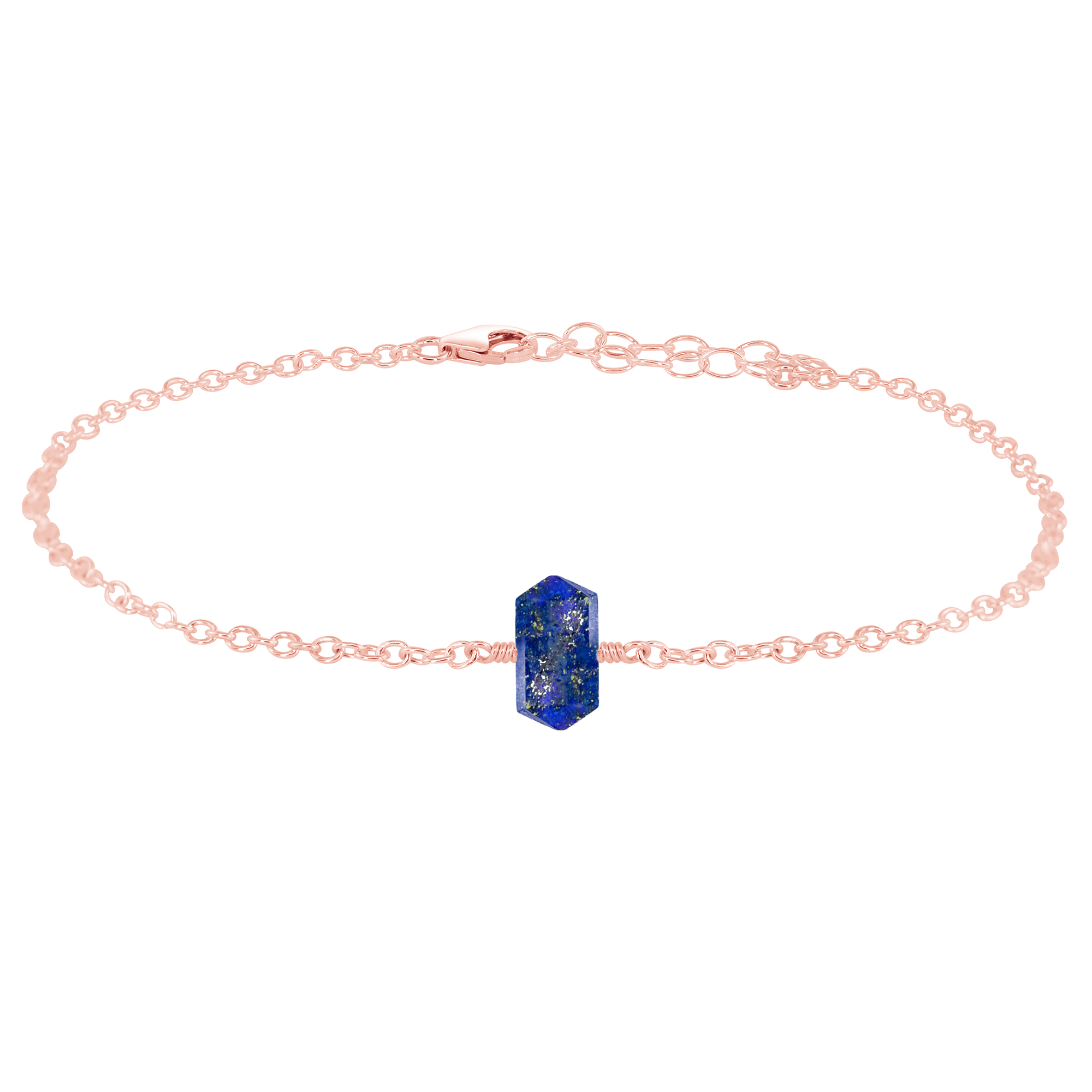 Lapis Lazuli Double Terminated Crystal Point Anklet