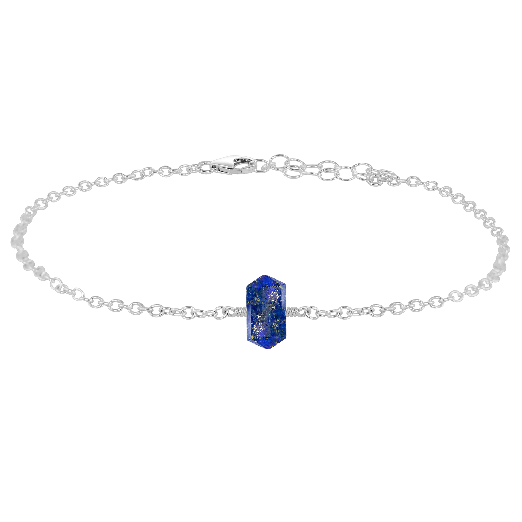 Lapis Lazuli Double Terminated Crystal Point Anklet