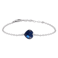 Lapis Lazuli Crystal Heart Bracelet - Lapis Lazuli Crystal Heart Bracelet - Stainless Steel - Luna Tide Handmade Crystal Jewellery