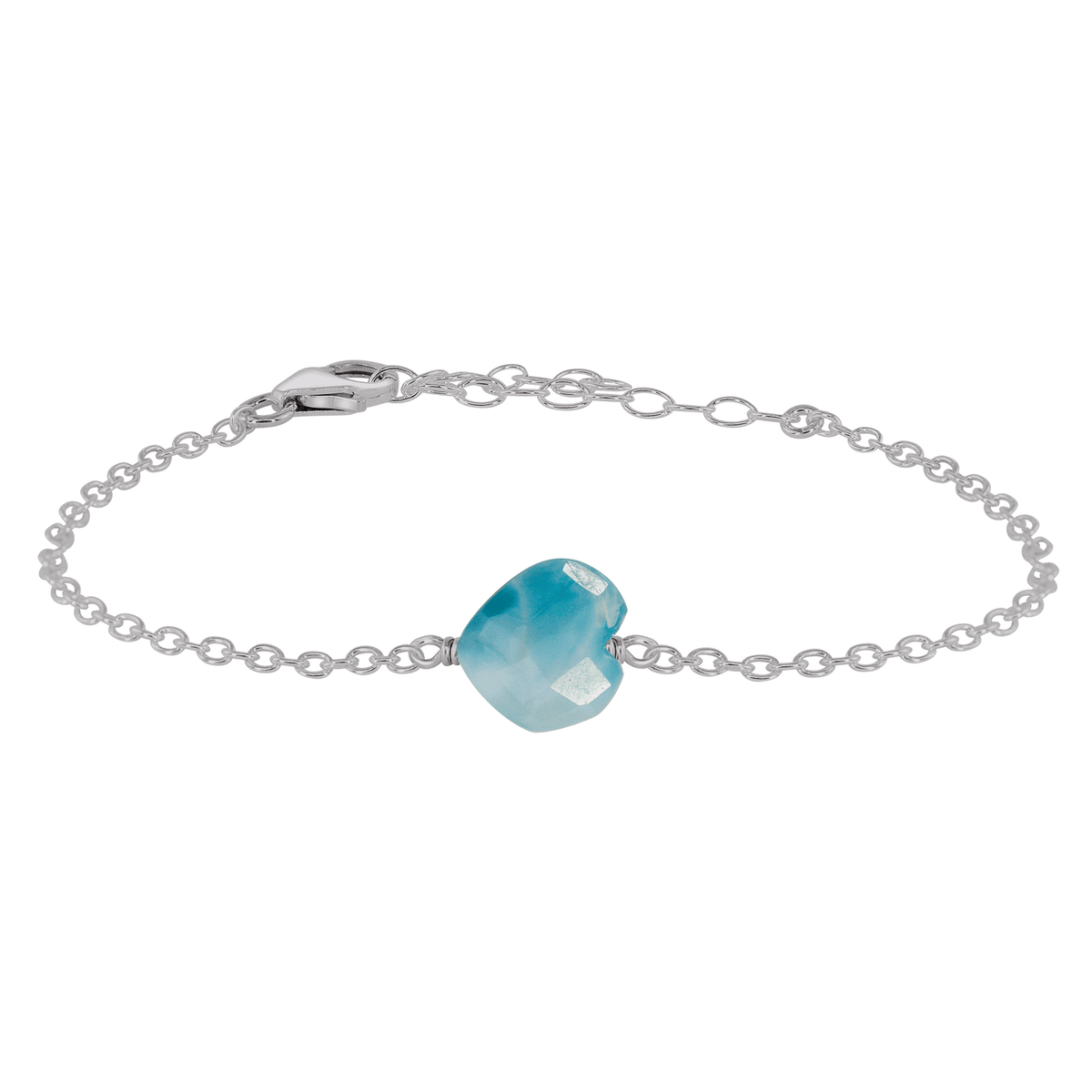 Larimar Crystal Heart Bracelet