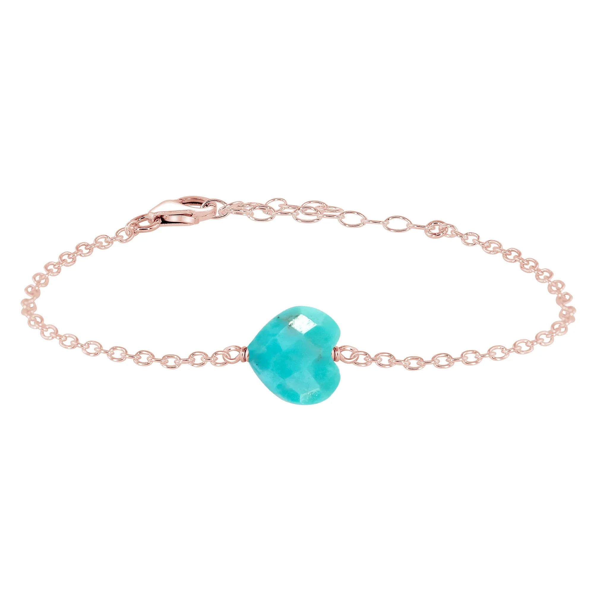 Turquoise Crystal Heart Bracelet