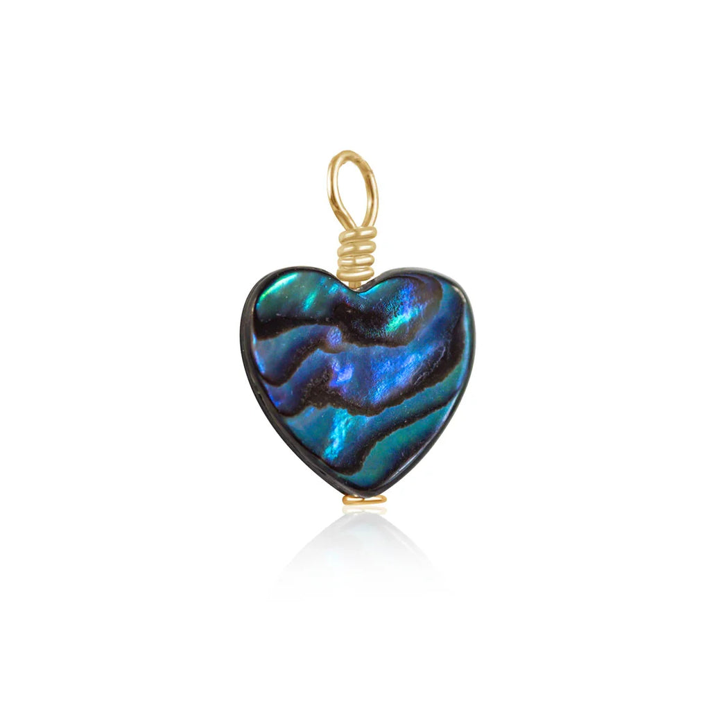 Abalone Shell Heart Pendant - Abalone Shell Heart Pendant - 14k Gold Fill - Luna Tide Handmade Crystal Jewellery