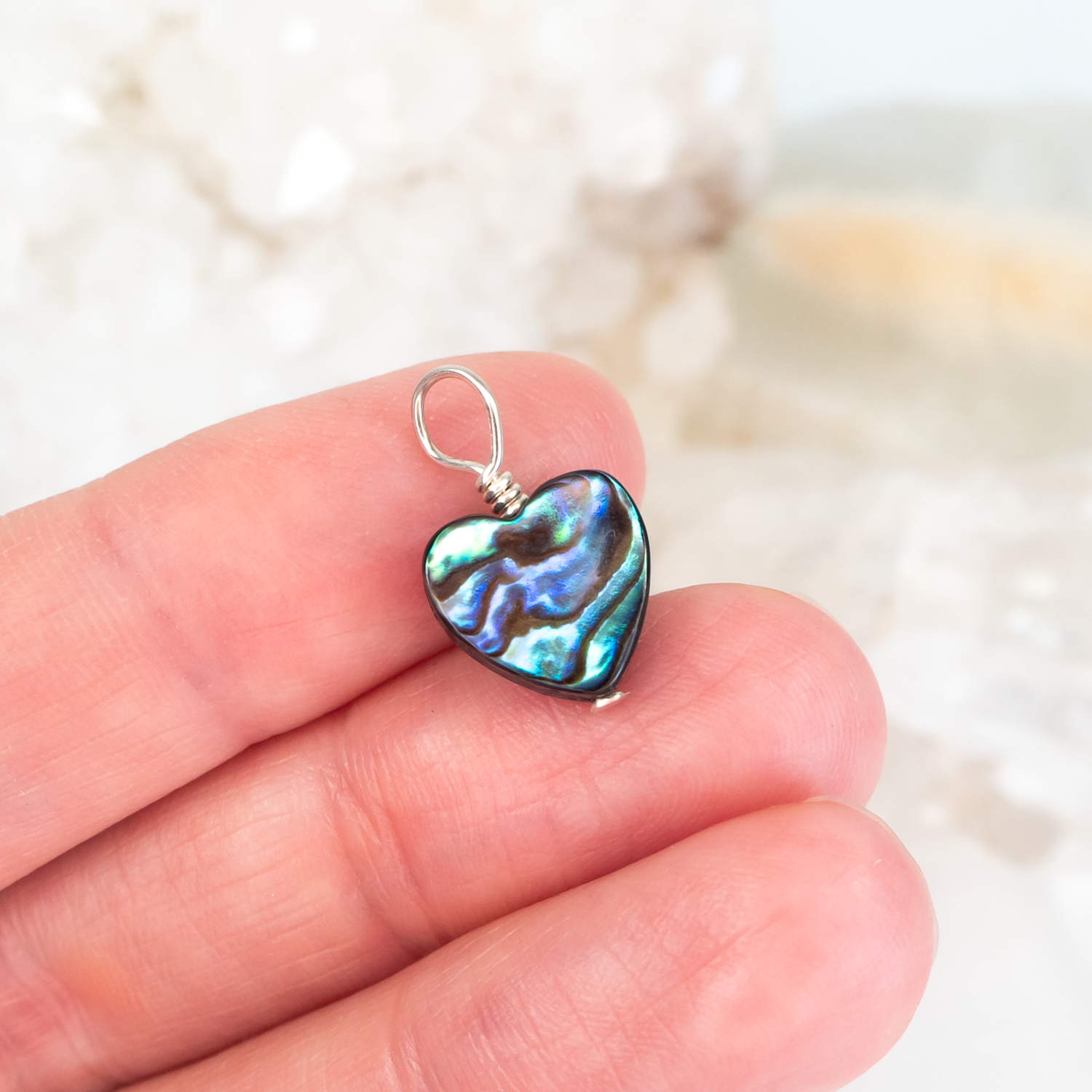 Abalone Shell Heart Pendant