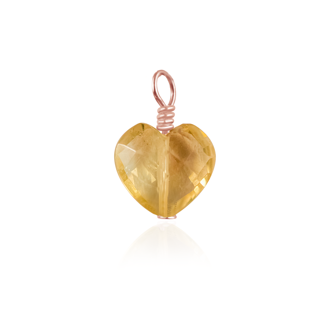 Citrine Crystal Heart Pendant