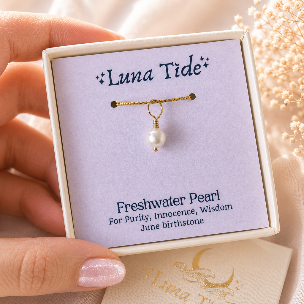 Dainty Raw Crystal Birthstone Charm