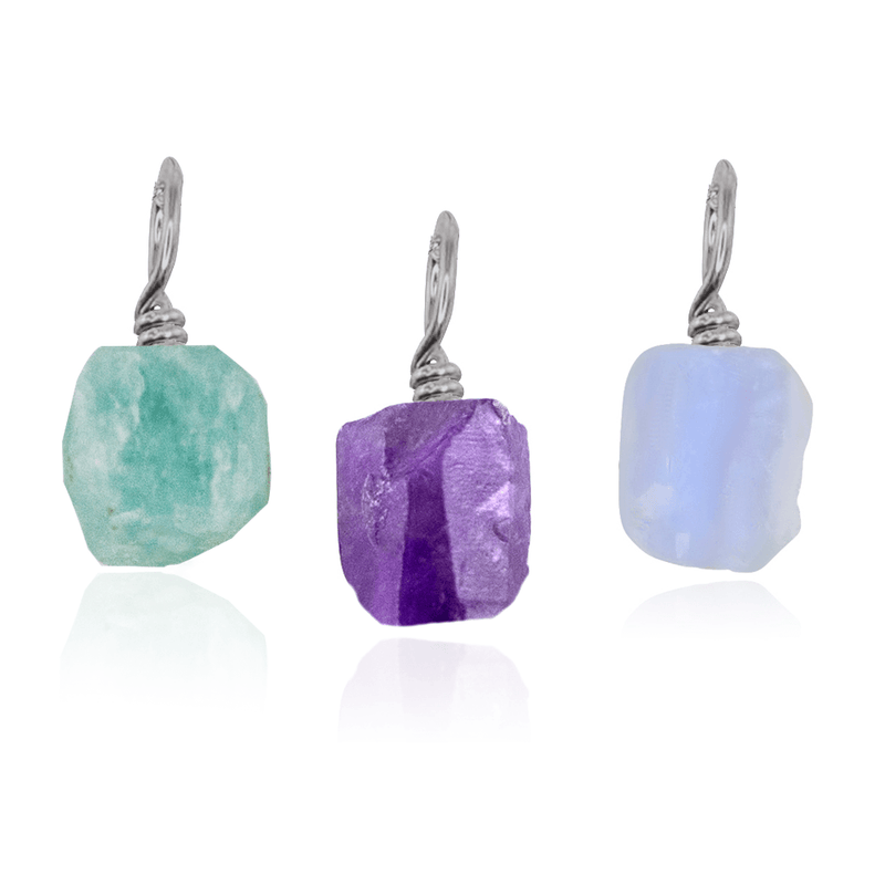 Calm & Serenity Raw Crystal Pendant Bundle