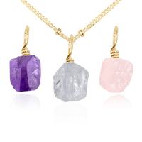 Crystal Essentials for Beginners Raw Crystal Pendant Bundle