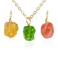 Joy & Positivity Raw Crystal Pendant Bundle