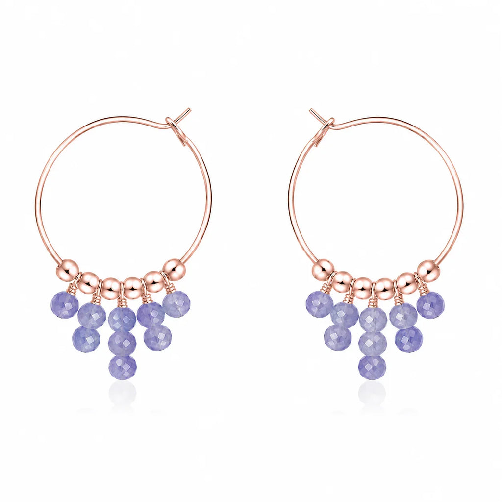 Tanzanite Statement Hoop Earrings