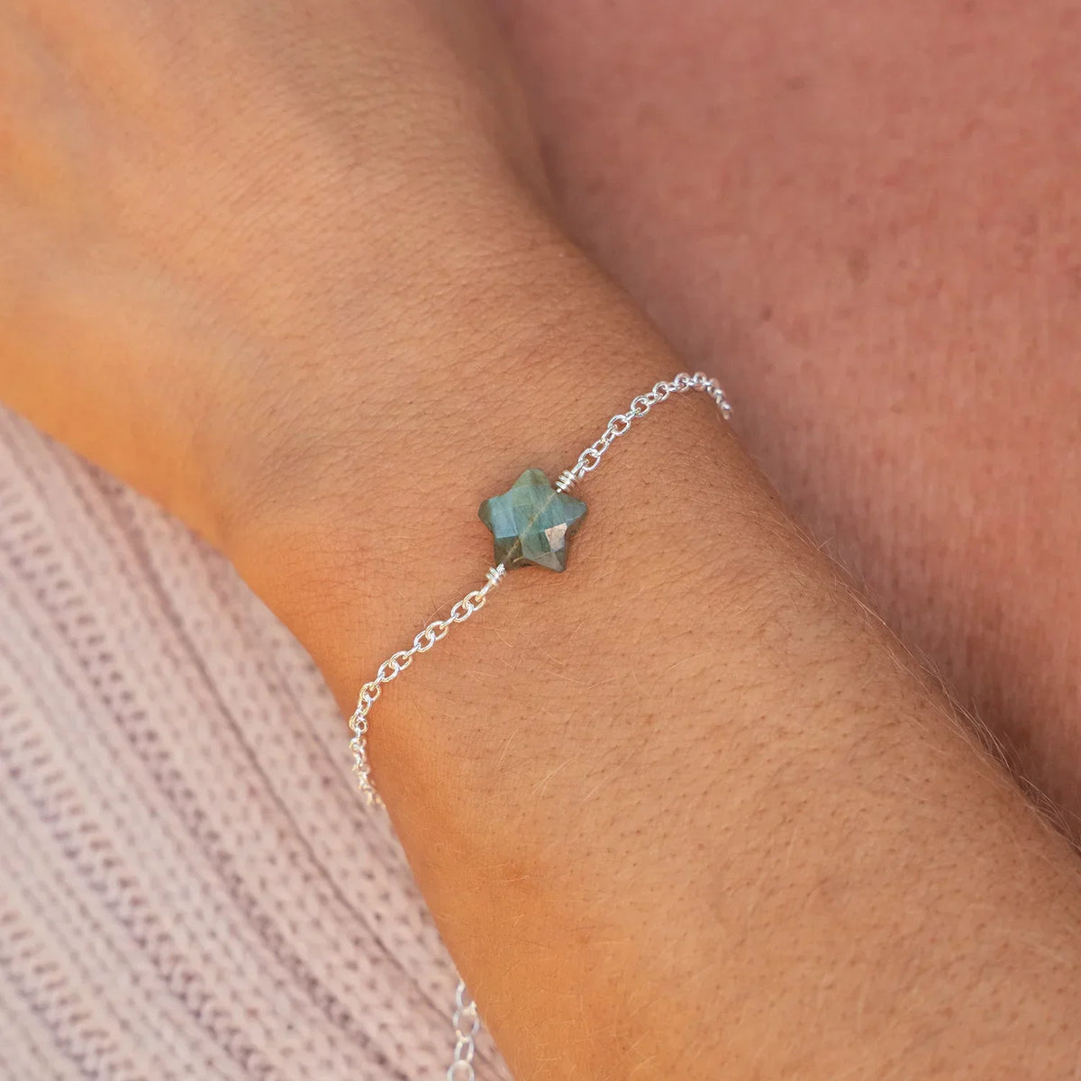 Little Labradorite Crystal Star Bracelet