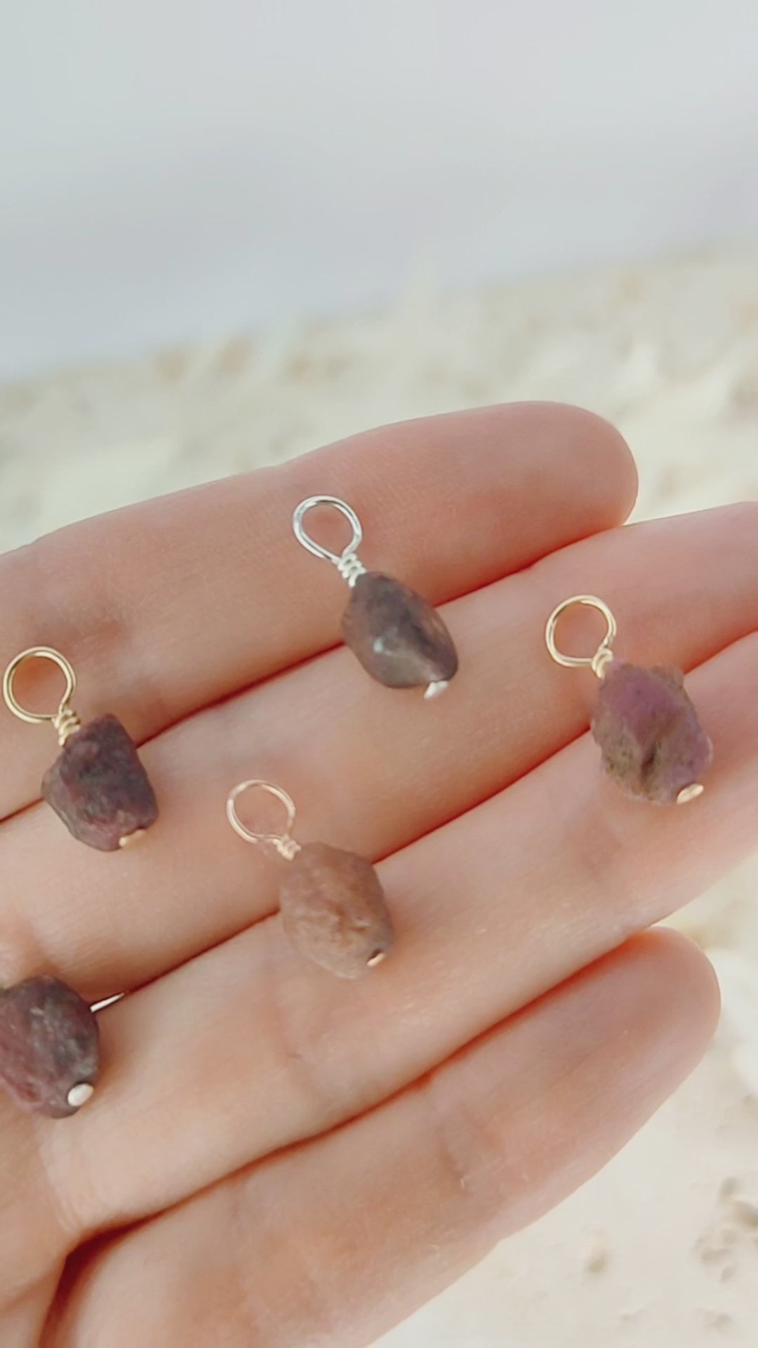 Tiny Raw Ruby Crystal Pendant