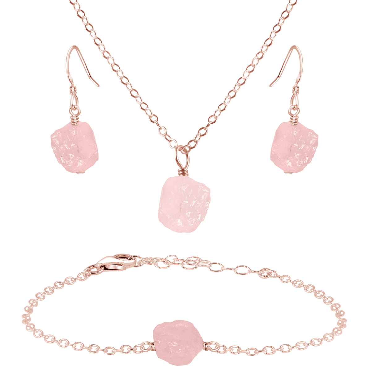 Rose quartz jewellery sets discount