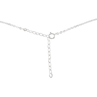 Tourmaline Chip Bead Bar Necklace - Tourmaline Chip Bead Bar Necklace - Sterling Silver - Luna Tide Handmade Crystal Jewellery