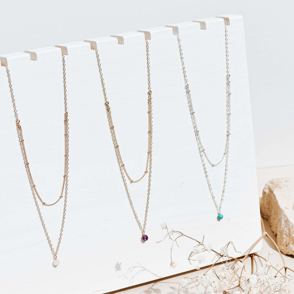 Layered Choker - 14K Rose Gold Fill - 14K Gold Fill - Sterling Silver - Luna Tide Handmade Jewellery