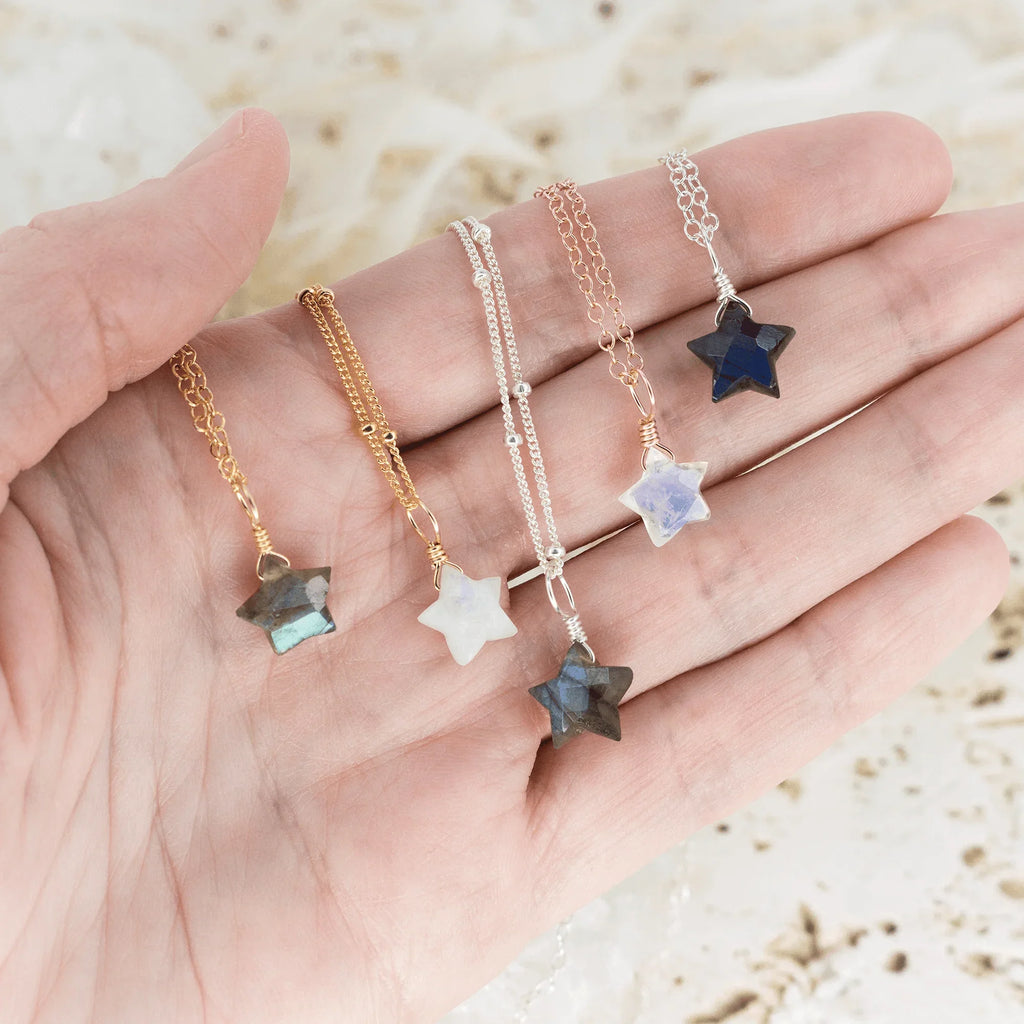 Custom Little Crystal Star Pendant Necklace Luna Tide Custom Little Crystal Star Pendant Necklace Luna Tide