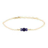 Dainty Bracelet - Iolite - 14K Gold Fill - Luna Tide Handmade Jewellery