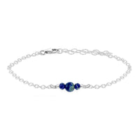 Dainty Bracelet - Lapis Lazuli - Sterling Silver - Luna Tide Handmade Jewellery