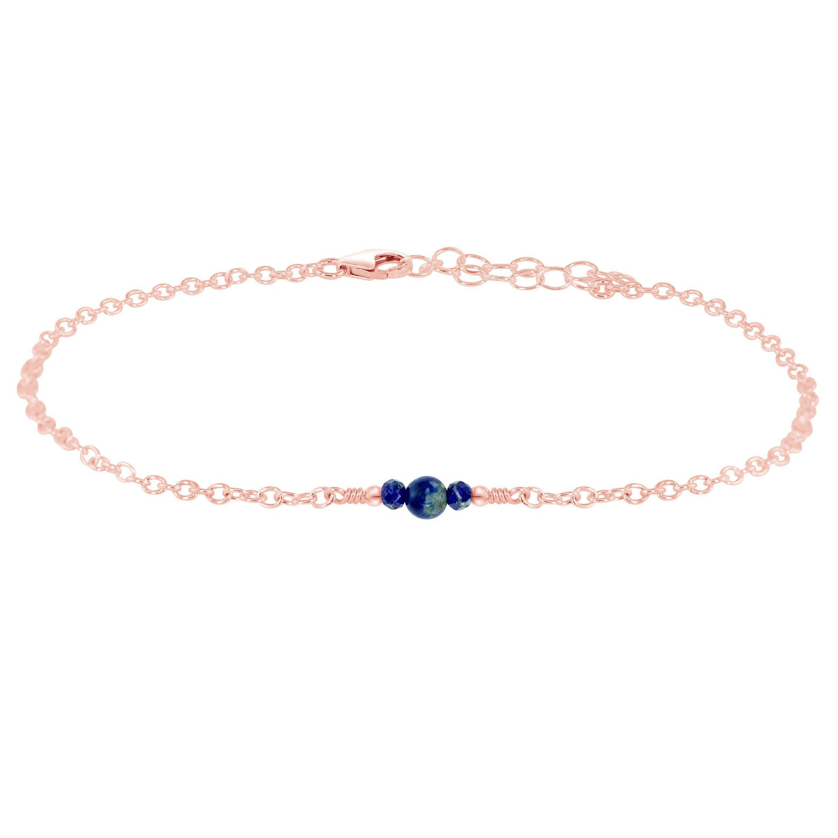 Dainty Lapis Lazuli Gemstone Anklet