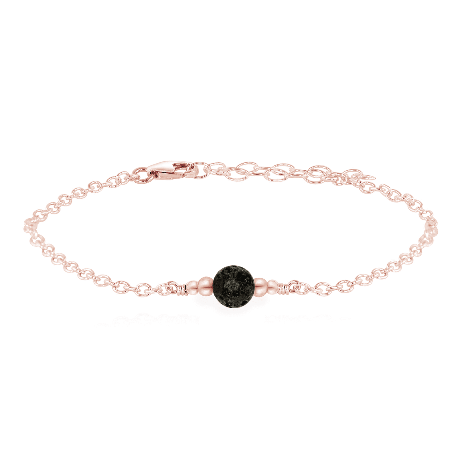 Dainty Lava Stone Essential Oil Diffuser Gemstone Bracelet Luna Tide