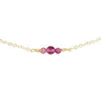 Dainty Choker - Pink Tourmaline - 14K Gold Fill - Luna Tide Handmade Jewellery