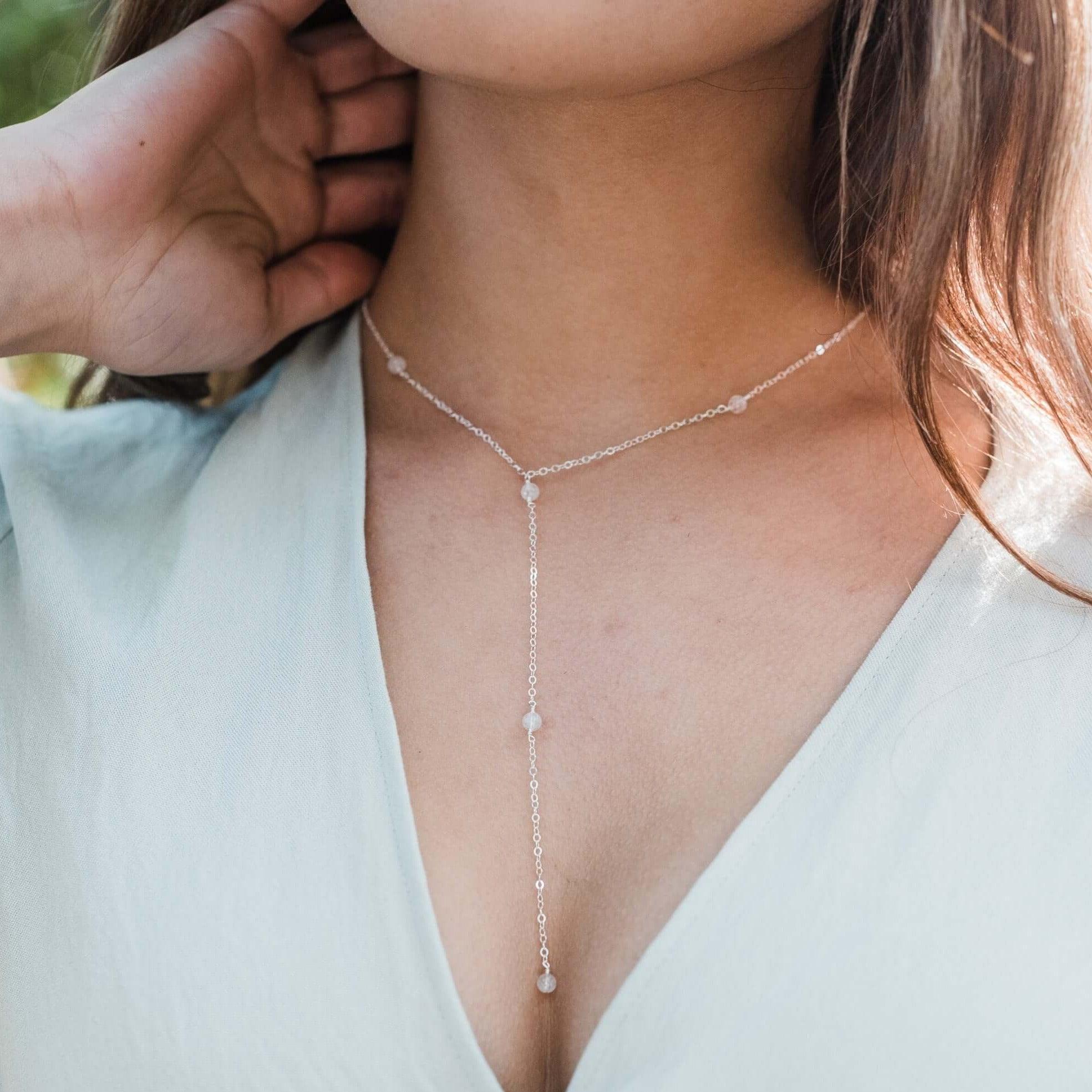 Moonstone lariat necklace store