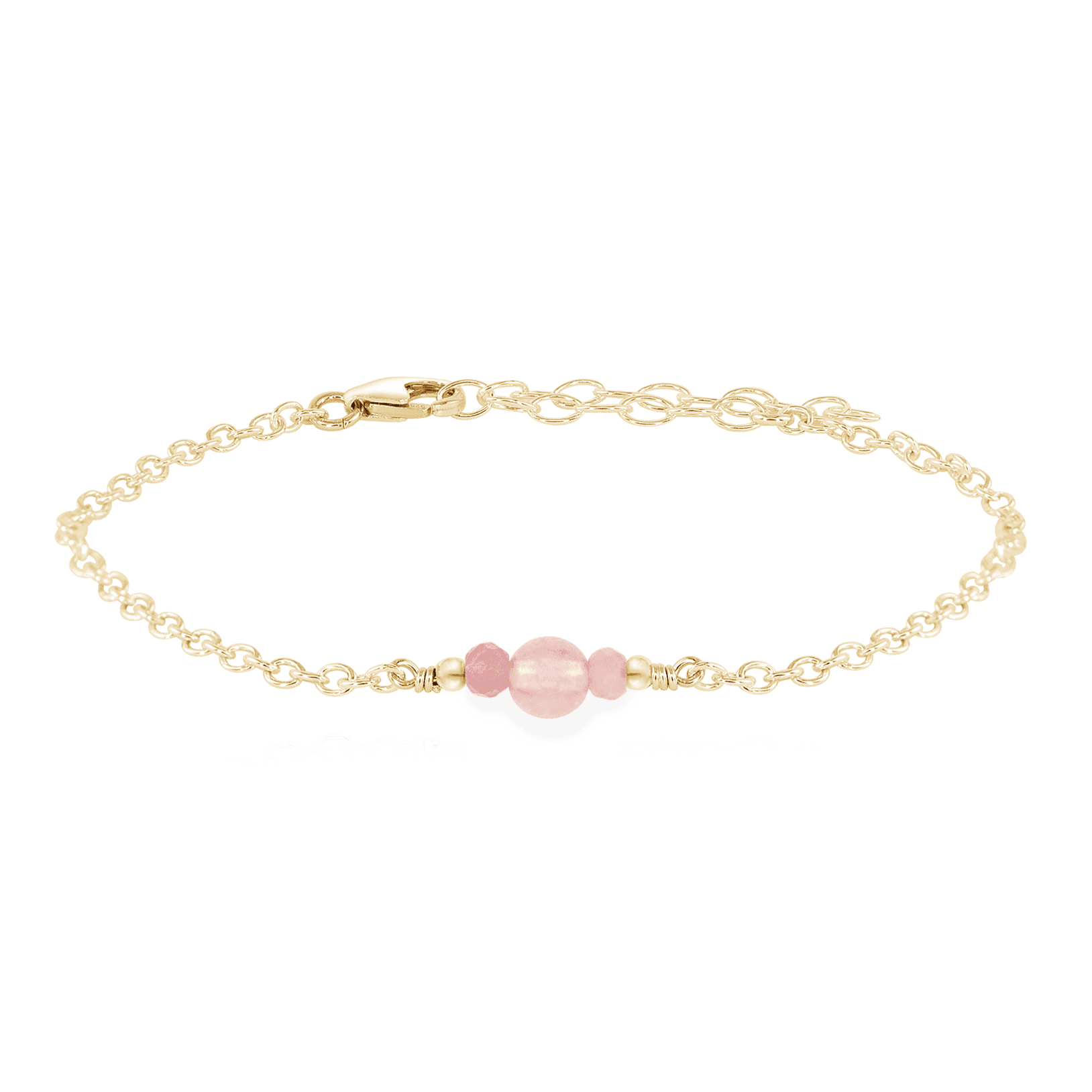 Dainty Rose Quartz Gemstone Bracelet – Luna Tide