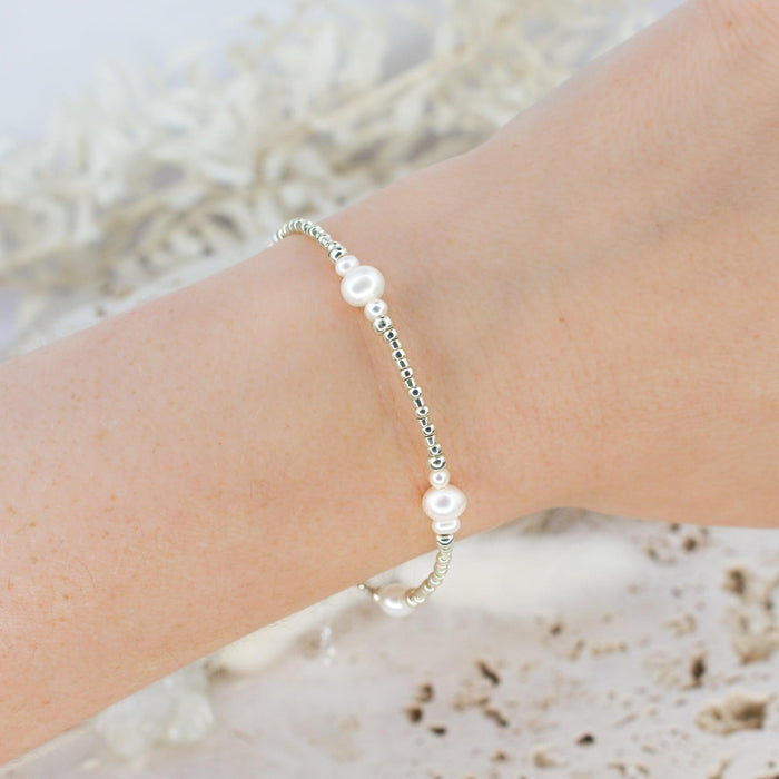 Freshwater Pearl Ancient Tides Bracelet - Freshwater Pearl Ancient Tides Bracelet - 14k Gold Fill - Luna Tide Handmade Crystal Jewellery