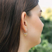 Hoop Earrings - Citrine - Sterling Silver - Luna Tide Handmade Jewellery