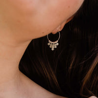 Hoop Earrings - Prehnite - Sterling Silver - Luna Tide Handmade Jewellery
