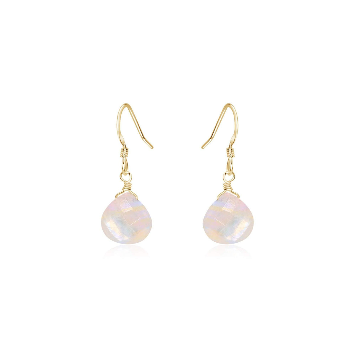 Teadrop RainbowMoonstone/Iolite Beaded Earrings Teadrop RainbowMoonstone/Iolite Beaded Earrings