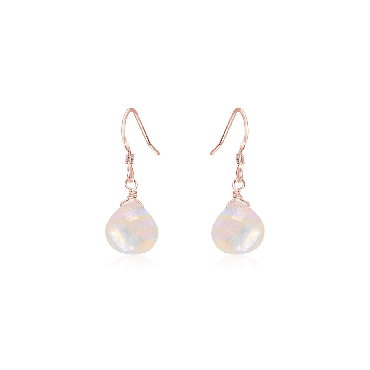 Teadrop RainbowMoonstone/Iolite Beaded Earrings Teadrop RainbowMoonstone/Iolite Beaded Earrings
