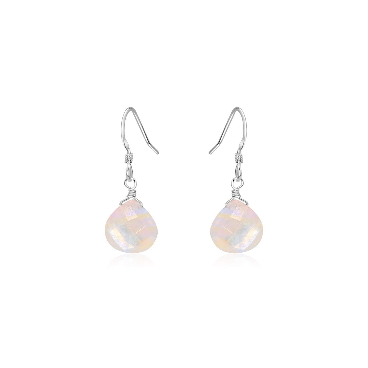 Teadrop RainbowMoonstone/Iolite Beaded Earrings Teadrop RainbowMoonstone/Iolite Beaded Earrings