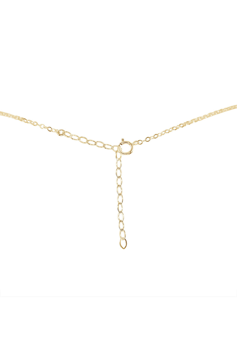 Raw Crystal Pendant Choker - Freshwater Pearl - 14K Gold Fill - Luna Tide Handmade Jewellery