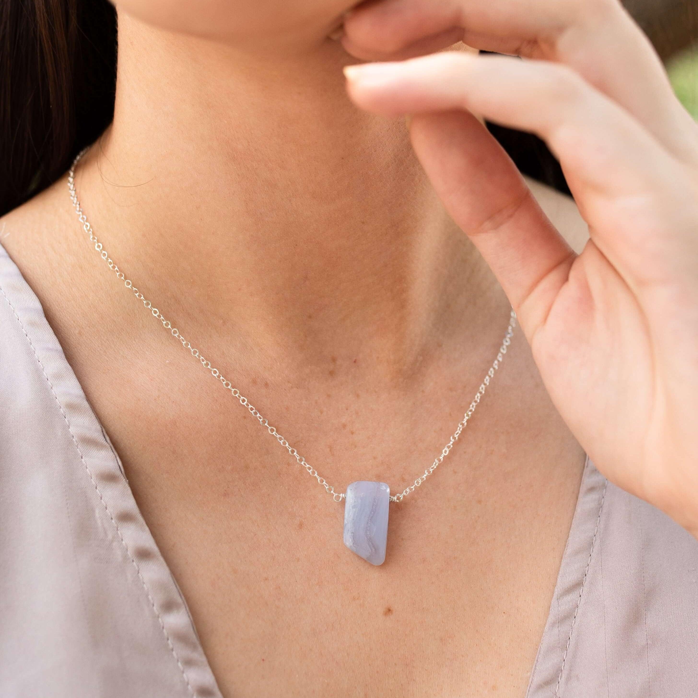 Top Blue Lace Agate 2 strand necklace 925 Sterling Silver Beads & Toggle Clasp Something Blue perfectBridal jewelry