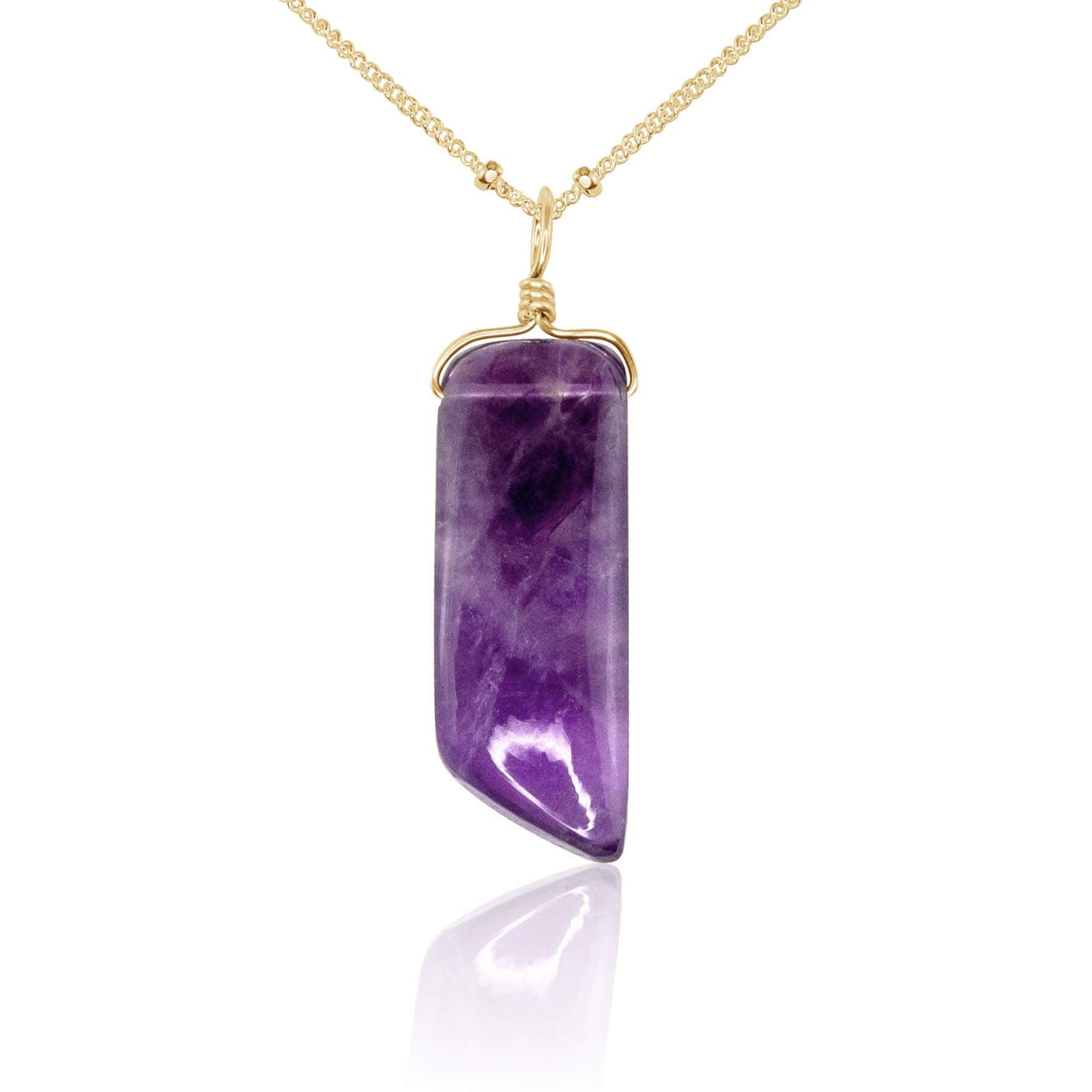 Powerful amethyst necklace clearance