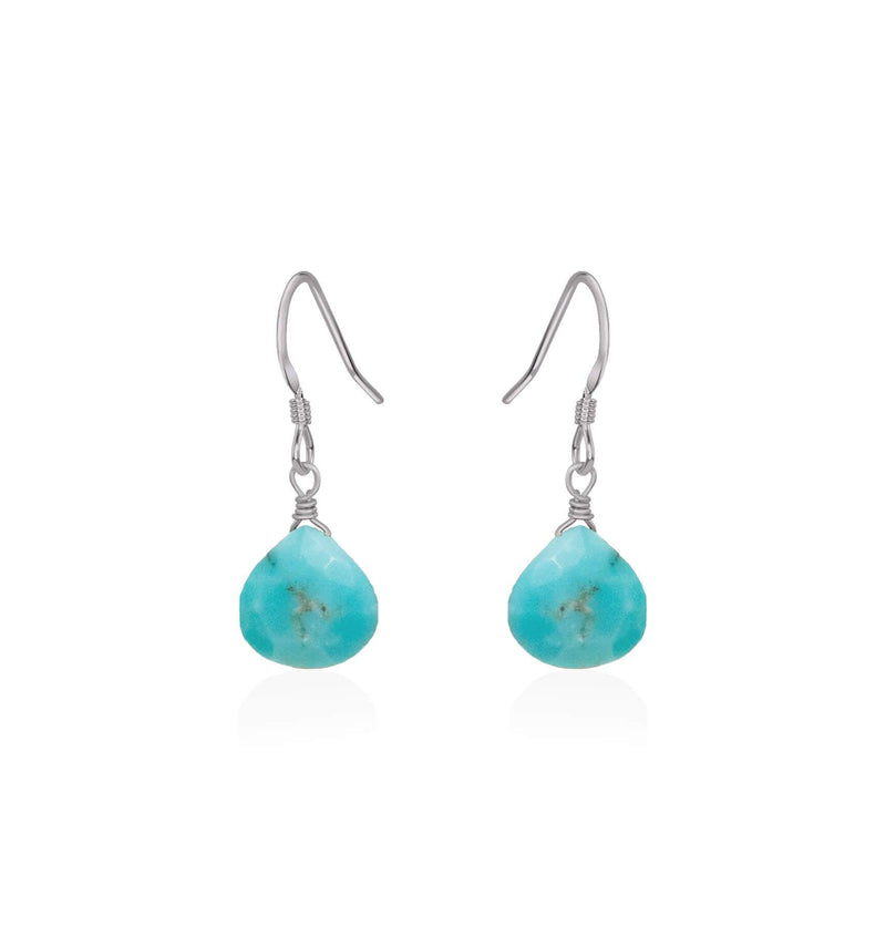 Teardrop Earrings - Turquoise - Stainless Steel - Luna Tide Handmade Jewellery